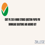 CUET PG 2024 Hindu Studies Question Paper with Answer Key PDF March 27 Shift 1 ZPYP